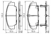 Комплект тормозных колодок, дисковый тормоз BOSCH 0986494311 (фото 4)
