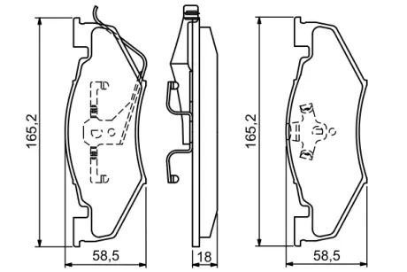 Комплект тормозных колодок, дисковый тормоз BOSCH 0986494336