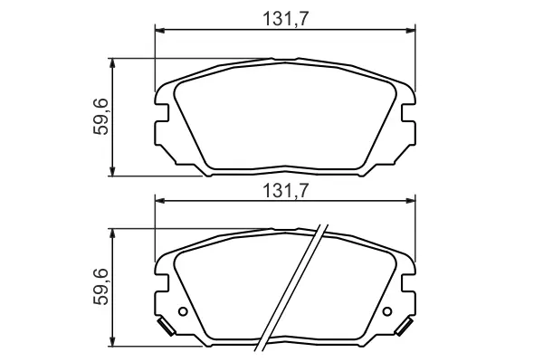 Комплект тормозных колодок, дисковый тормоз BOSCH 0986494378 (фото 1)