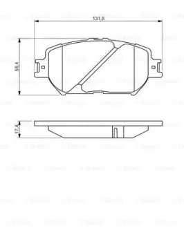 Тормозные колодки Bosch BOSCH 0986494418