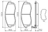 Комплект тормозных колодок, дисковый тормоз BOSCH 0986494443 (фото 7)