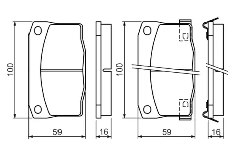 Комплект тормозных колодок, дисковый тормоз BOSCH 0986494455
