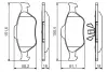 Комплект тормозных колодок, дисковый тормоз BOSCH 0986494512 (фото 7)