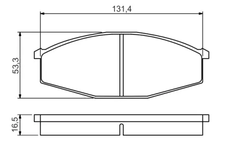 Гальмівні колодки перед. NISSAN Patrol -98. BOSCH 0986494566