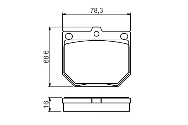 Комплект тормозных колодок, дисковый тормоз BOSCH 0986494579 (фото 1)