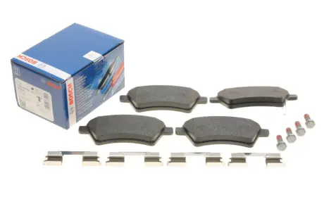 Комплект гальмівних колодок передн, FIAT SEDICI SUZUKI SX4 1.5-2.0D 06.06- BOSCH 0986494584