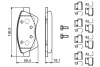 Комплект гальмівних колодок передн, RENAULT GRAND SCENIC II, KANGOO, KANGOO EXPRESS, MEGANE II, SCENIC II 1.4-2.0D 10.01- BOSCH 0986494725 (фото 5)
