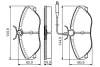 Комплект тормозных колодок, дисковый тормоз BOSCH 0986495056 (фото 1)