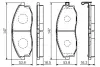 Комплект тормозных колодок, дисковый тормоз BOSCH 0986495065 (фото 1)