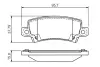 Комплект тормозных колодок, дисковый тормоз BOSCH 0986495072 (фото 1)