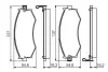 Комплект тормозных колодок, дисковый тормоз BOSCH 0986495076 (фото 1)