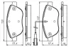 Комплект тормозных колодок, дисковый тормоз BOSCH 0986495086 (фото 1)