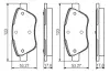 Комплект тормозных колодок, дисковый тормоз BOSCH 0986495102 (фото 1)