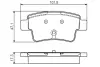 Комплект тормозных колодок, дисковый тормоз BOSCH 0986495111 (фото 1)