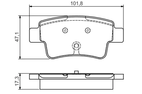 Комплект тормозных колодок, дисковый тормоз BOSCH 0986495111
