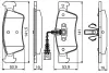 Комплект тормозных колодок, дисковый тормоз BOSCH 0986495115 (фото 1)
