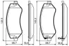 Комплект тормозных колодок, дисковый тормоз BOSCH 0986495117 (фото 1)