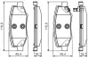 Комплект тормозных колодок, дисковый тормоз BOSCH 0986495155 (фото 1)