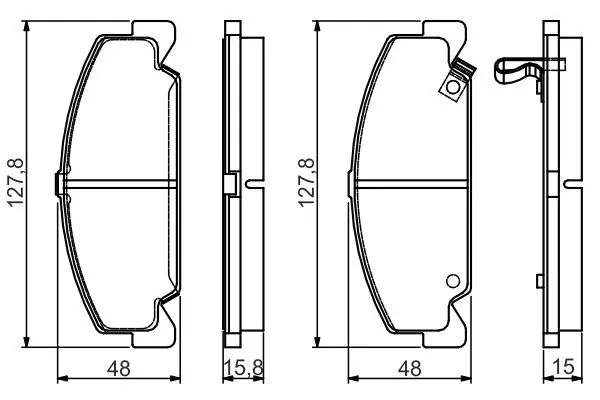 Комплект тормозных колодок, дисковый тормоз BOSCH 0986495163 (фото 1)