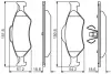 Комплект тормозных колодок, дисковый тормоз BOSCH 0986495247 (фото 1)