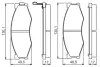Комплект тормозных колодок, дисковый тормоз BOSCH 0986495263 (фото 1)