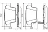 Комплект тормозных колодок, дисковый тормоз BOSCH 0986495344 (фото 5)