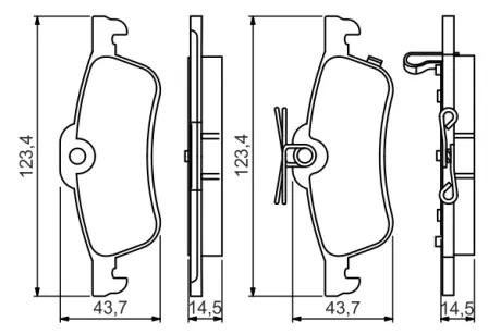 Комплект тормозных колодок, дисковый тормоз BOSCH 0986495359