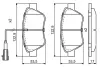 Комплект тормозных колодок, дисковый тормоз BOSCH 0986495378 (фото 6)