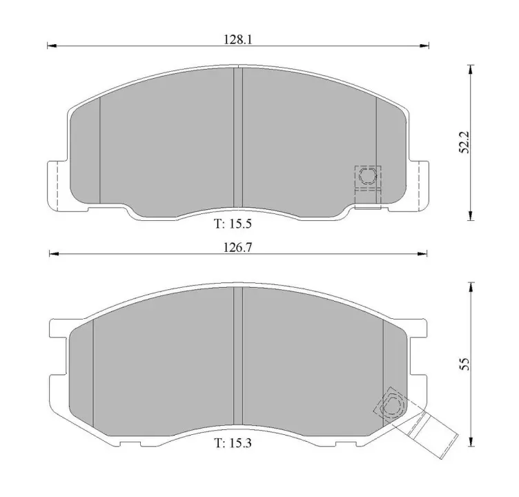 Комплект тормозных колодок, дисковый тормоз BOSCH 0986505005 (фото 1)
