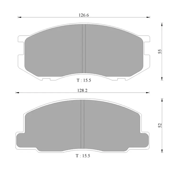 Комплект тормозных колодок, дисковый тормоз BOSCH 0986505343 (фото 1)
