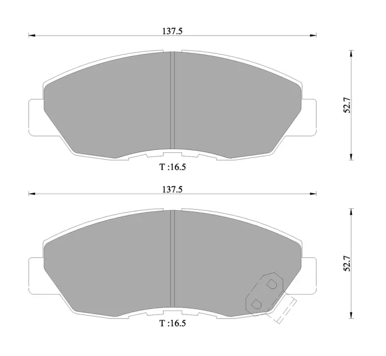 Комплект тормозных колодок, дисковый тормоз BOSCH 0986505627 (фото 1)