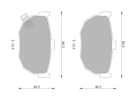 Комплект тормозных колодок, дисковый тормоз BOSCH 0986505724