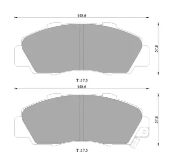 Комплект тормозных колодок, дисковый тормоз BOSCH 0986505956