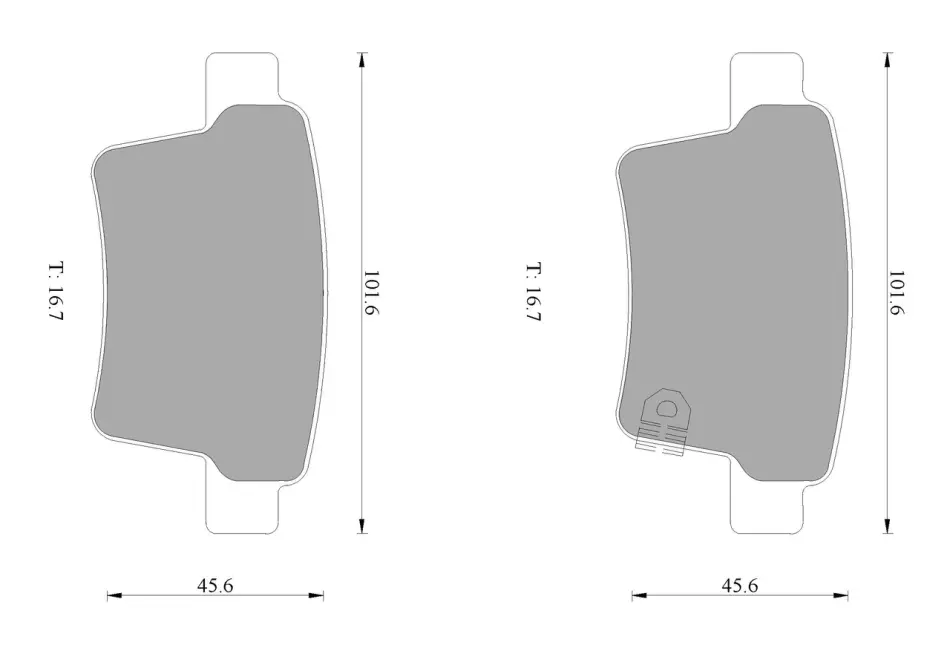 Комплект тормозных колодок, дисковый тормоз BOSCH 0986AB1001 (фото 1)