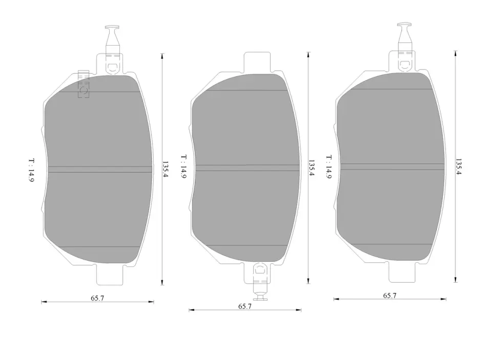 Комплект тормозных колодок, дисковый тормоз BOSCH 0986AB1410 (фото 1)