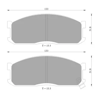 Комплект тормозных колодок, дисковый тормоз BOSCH 0986AB2006