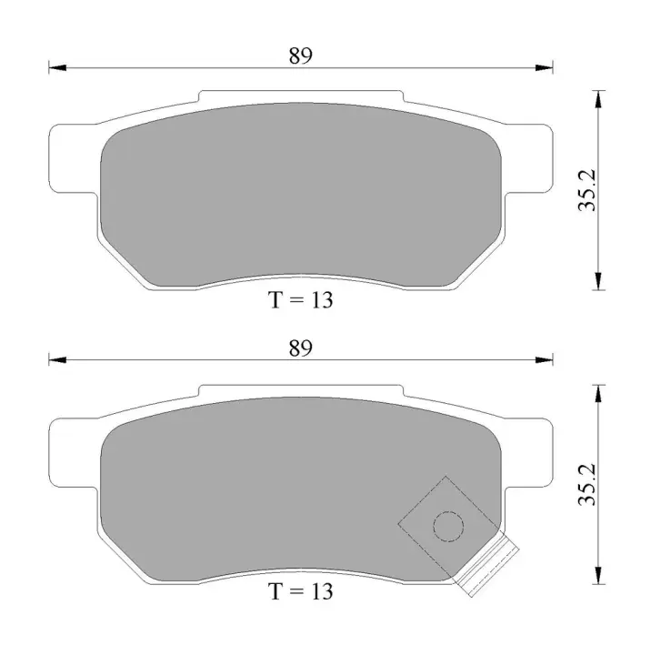 Комплект тормозных колодок, дисковый тормоз BOSCH 0986AB2033 (фото 1)