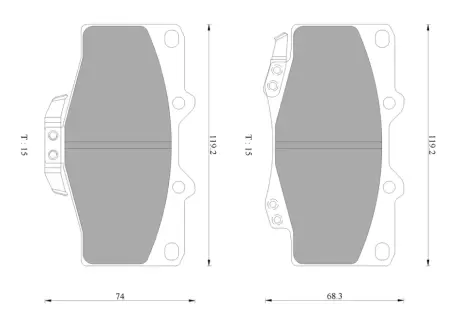 Комплект тормозных колодок, дисковый тормоз BOSCH 0986AB2057