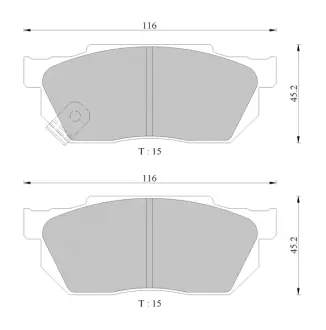 Комплект тормозных колодок, дисковый тормоз BOSCH 0986AB2225
