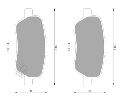 Комплект тормозных колодок, дисковый тормоз BOSCH 0986AB2264