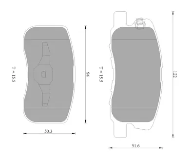 Комплект тормозных колодок, дисковый тормоз BOSCH 0986AB2287