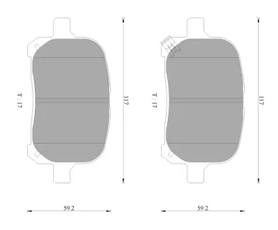 Комплект тормозных колодок, дисковый тормоз BOSCH 0986AB2326