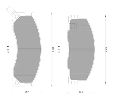 Комплект тормозных колодок, дисковый тормоз BOSCH 0986AB2351