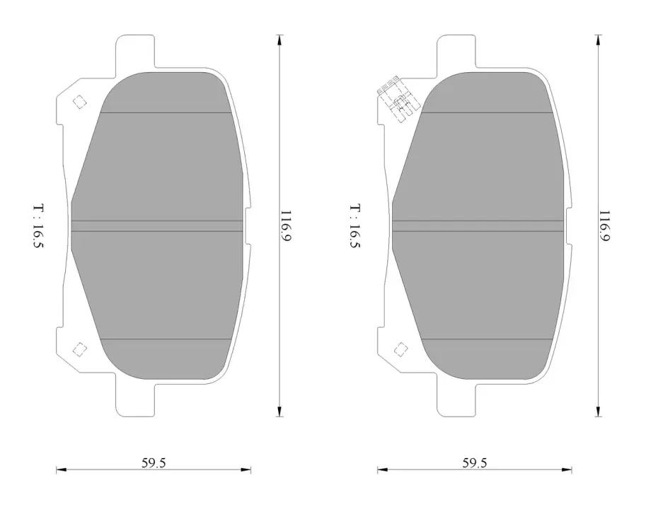 Комплект тормозных колодок, дисковый тормоз BOSCH 0986AB2360 (фото 1)