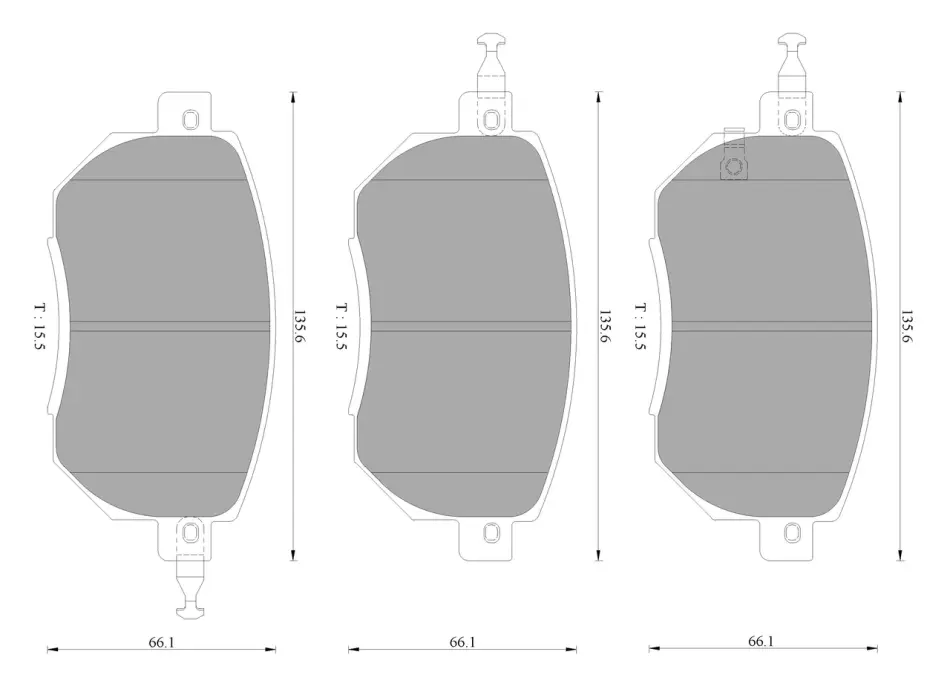 Комплект тормозных колодок, дисковый тормоз BOSCH 0986AB2369 (фото 1)