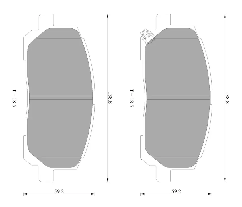 Комплект тормозных колодок, дисковый тормоз BOSCH 0986AB2384 (фото 1)