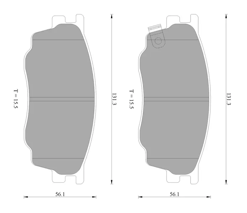 Комплект тормозных колодок, дисковый тормоз BOSCH 0986AB2390 (фото 1)
