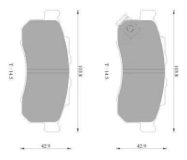 Комплект тормозных колодок, дисковый тормоз BOSCH 0986AB2418