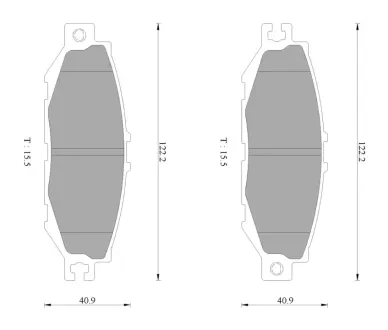 Комплект тормозных колодок, дисковый тормоз BOSCH 0986AB2443