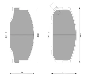Комплект тормозных колодок, дисковый тормоз BOSCH 0986AB2471
